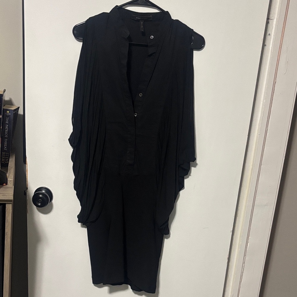 BCBGMaxAzria Black Button-Up Top